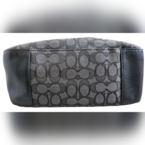 Coach Outline Black and Gray Signature Tote, Excellent Condition - Picture 4 of 14